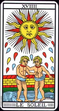 The Sun in the deck Tarot de Marseille Jodorowsky-Camoin