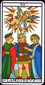 The Lovers in the deck Tarot de Marseille Jodorowsky-Camoin