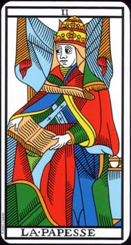 The High Priestess in the deck Tarot de Marseille Jodorowsky-Camoin