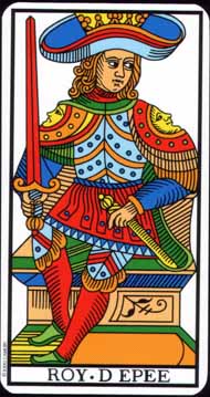 King of Swords in the deck Tarot de Marseille Jodorowsky-Camoin