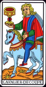 Knight of Cups in the deck Tarot de Marseille Jodorowsky-Camoin