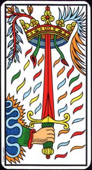 Ace of Swords in the deck Tarot de Marseille Jodorowsky-Camoin