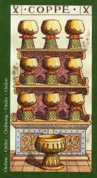 Ten of Cups in the deck Tarot of the Master