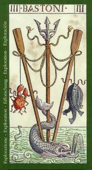 Three of Wands in the deck Tarot of the Master