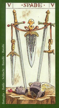 Five of Swords in the deck Tarot of the Master