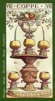 Seven of Cups in the deck Tarot of the Master