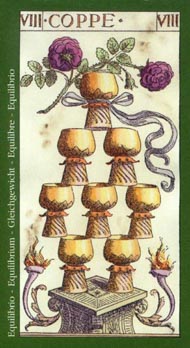 Eight of Cups in the deck Tarot of the Master