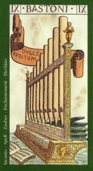 Nine of Wands in the deck Tarot of the Master