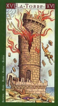 The Tower in the deck Tarot of the Master