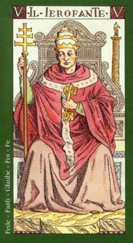 The Hierophant in the deck Tarot of the Master