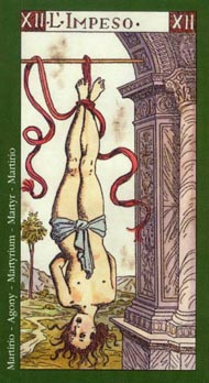 The Hanged Man in the deck Tarot of the Master