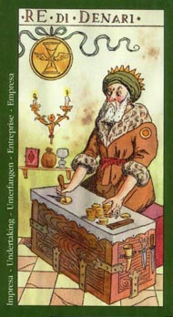 King of Pentacles in the deck Tarot of the Master