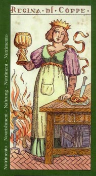 Queen of Cups in the deck Tarot of the Master