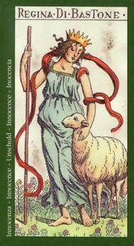 Queen of Wands in the deck Tarot of the Master