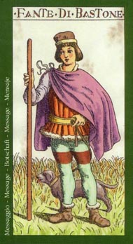 Page of Wands in the deck Tarot of the Master