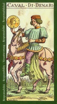 Knight of Pentacles in the deck Tarot of the Master