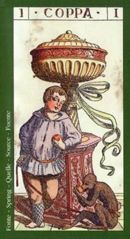 Ace of Cups in the deck Tarot of the Master