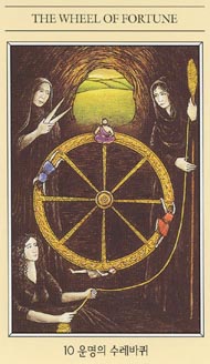 Wheel of Fortune in the deck The Mythic Tarot