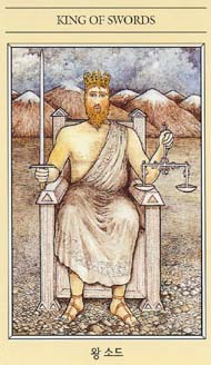 King of Swords in the deck The Mythic Tarot