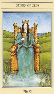 Queen of Cups in the deck The Mythic Tarot