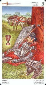 Five of Swords in the deck Avalon Tarot