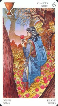 Six of Cups in the deck Avalon Tarot