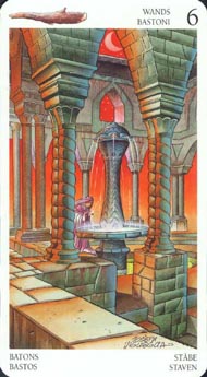 Six of Wands in the deck Avalon Tarot