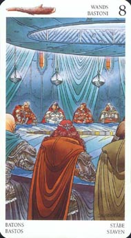 Eight of Wands in the deck Avalon Tarot