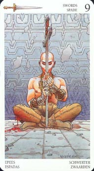 Nine of Swords in the deck Avalon Tarot