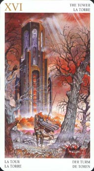 The Tower in the deck Avalon Tarot