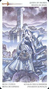 Queen of Swords in the deck Avalon Tarot