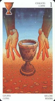 Ace of Cups in the deck Avalon Tarot