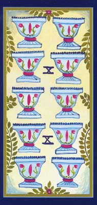 Ten of Cups in the deck Tarot du Roy Nissanka