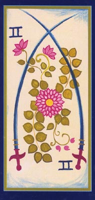 Two of Swords in the deck Tarot du Roy Nissanka