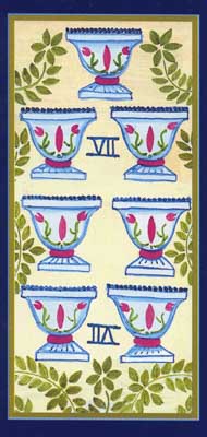 Seven of Cups in the deck Tarot du Roy Nissanka