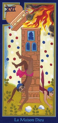 The Tower in the deck Tarot du Roy Nissanka