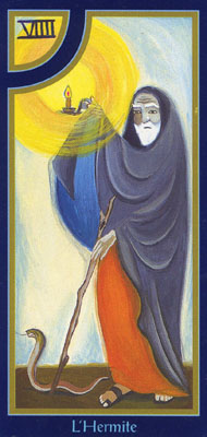 The Hermit in the deck Tarot du Roy Nissanka