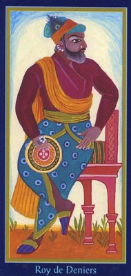 King of Pentacles in the deck Tarot du Roy Nissanka