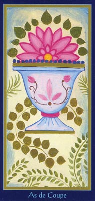 Ace of Cups in the deck Tarot du Roy Nissanka