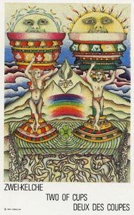 Two of Cups in the deck New Age Tarot