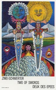 Two of Swords in the deck New Age Tarot