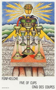 Five of Cups in the deck New Age Tarot