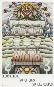 Six of Cups in the deck New Age Tarot
