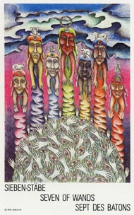 Seven of Wands in the deck New Age Tarot