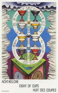 Eight of Cups in the deck New Age Tarot