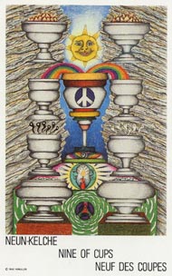 Nine of Cups in the deck New Age Tarot