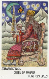 Queen of Swords in the deck New Age Tarot