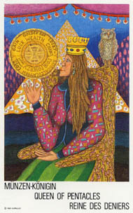 Queen of Pentacles in the deck New Age Tarot