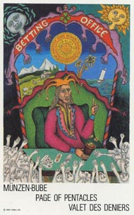 Page of Pentacles in the deck New Age Tarot