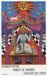 Knight of Swords in the deck New Age Tarot